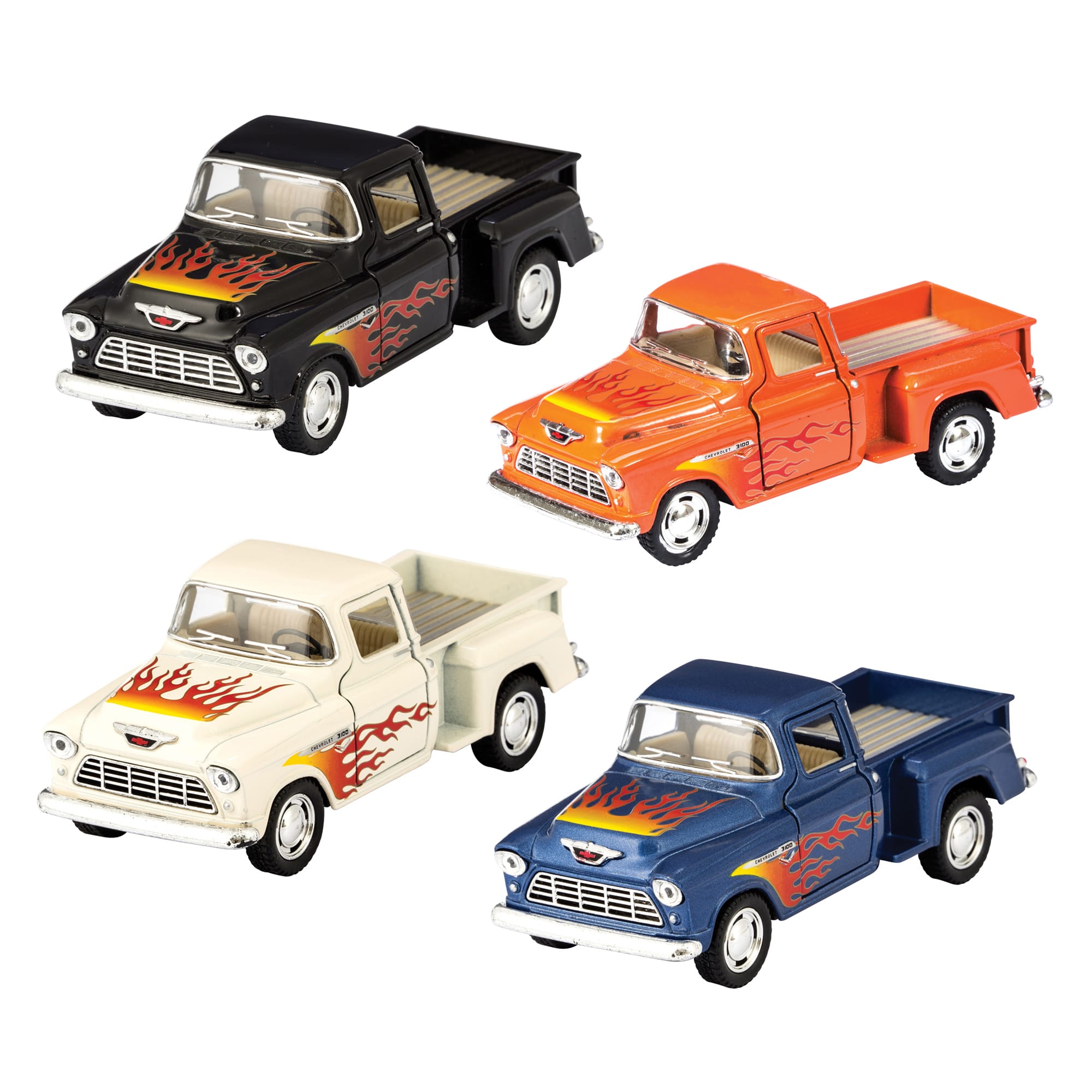289d42bc-193b-5b70-9314-58d7011c2603.jpg Diecast 55′ Chevy Pickup Flames - Image 1