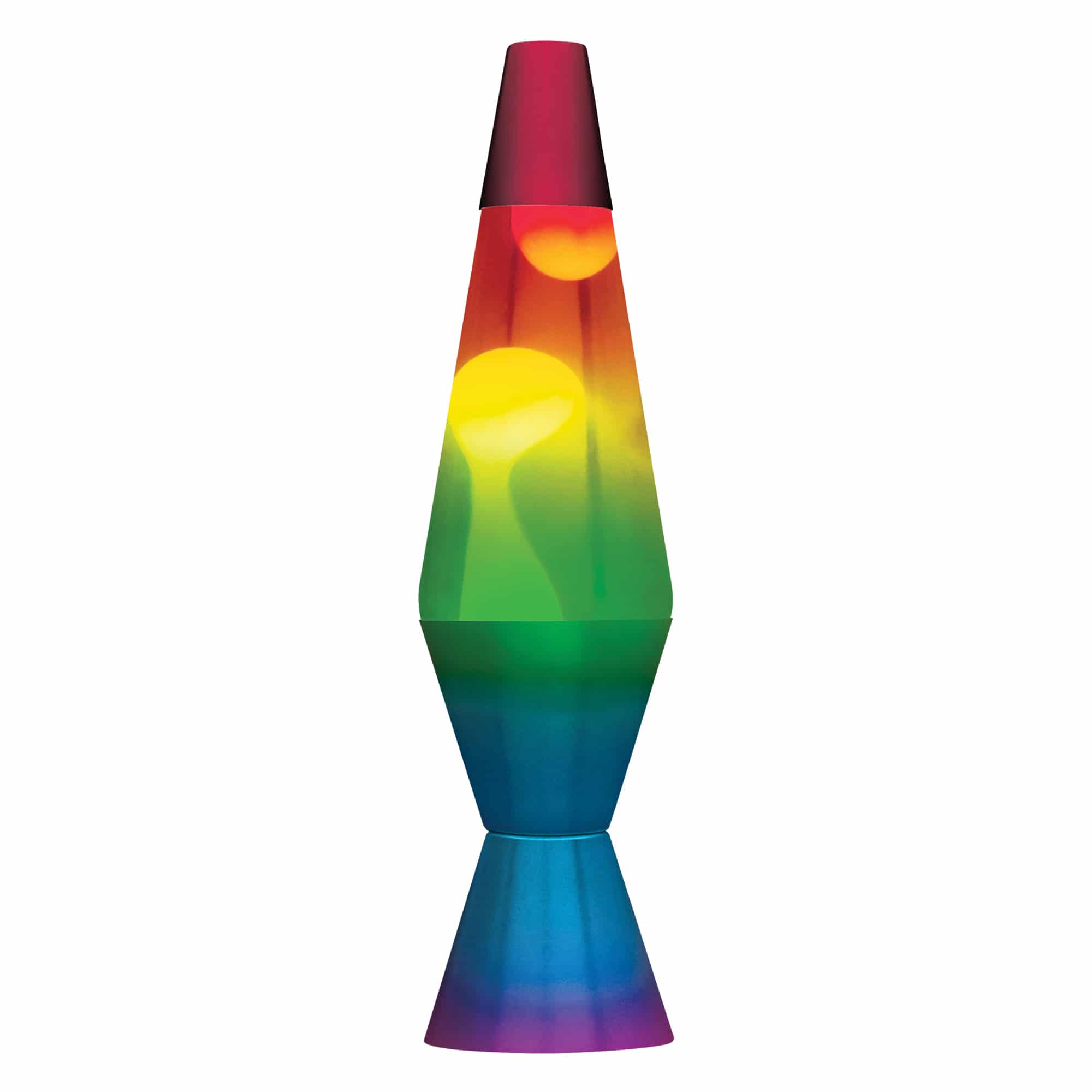 38375e0a-42a3-5fa6-b6c7-136ee691941f.jpg 14.5” LAVA Lamp Rainbow – White/Clear/Tricolor - Image 1