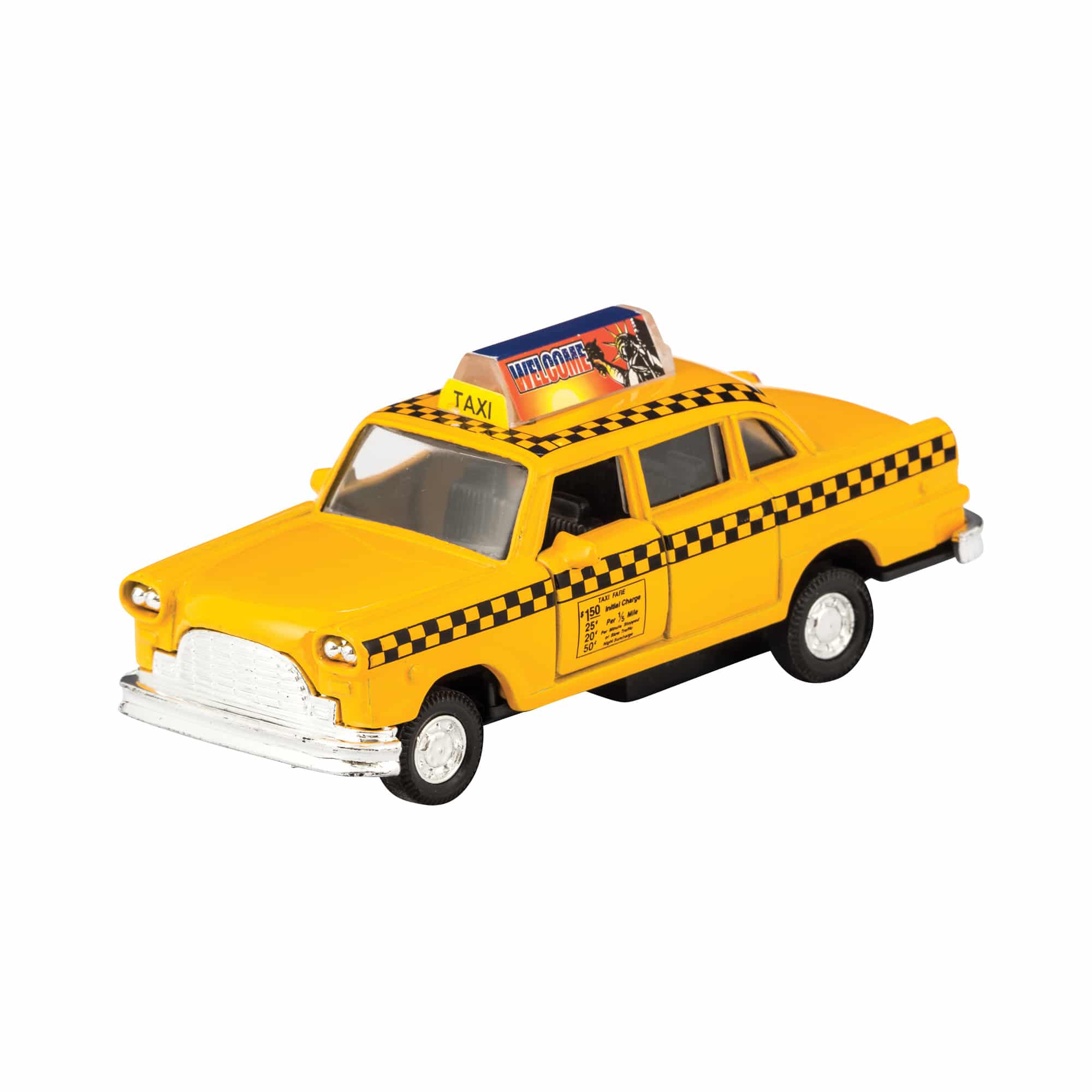 6fcc614f-dbdc-5345-9036-3e724b8a002a.jpg Diecast Taxi, Pull-Back - Image 1