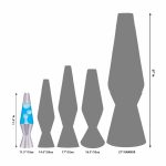 11.5″ LAVA Lamp  – White/Blue/Silver - Image 2